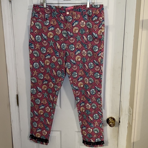 Simply Southern Sea Shells Pink Jeans XXL - Picture 1 of 9